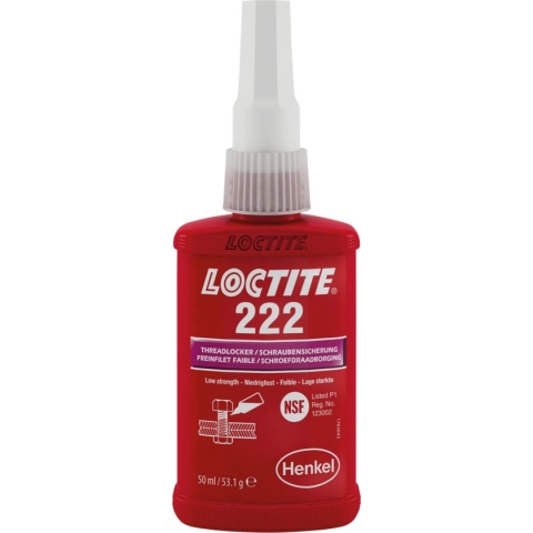 Loctite Secondelijm Screwlock borgmiddel 222 50ml flacon
