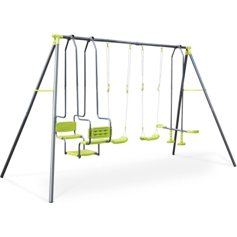Swing set 6 plaatsen,  2 singel schommels, 1  face-to-face schommel en