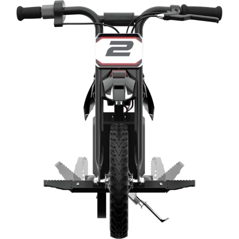 Kindermotor Elektrisch - Dirt Rocket Elektrische Motorfiets - 13km/h Snelheid, 40 Minuten Rijtijd, 100W Kracht, Berijdbaar met 12V 5Ah Batterij en 12" Luchtbanden - Stoere Zwart