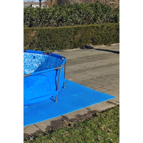 Zwembad Tegels - EVA Foam - 0.62m x 0.62m x 1cm - 3pakken totaal 12 tegels - 4,32M² - Blauw - Zwembad Grondzeil - Vloer Tegel - Extra Dik!