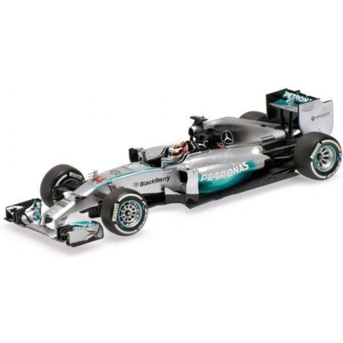 The 1:43 Diecast Modelcar of the Mercedes AMG W05 #44 who won the Chinese GP 2014. The driver was Lewis Hamilton. This scalemodel is limited by 680pcs.The manufacturer is Minichamps.This model is only online available