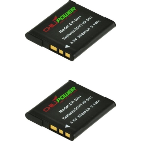 ChiliPower NP-BN1 accu voor Sony - 850mAh - 2-Pack