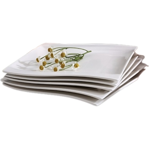 Happyment Luxe Serviesset - 12 Persoons - Porselein - 12 Delig - Bordenset 12 persoons - Bordenset 12 delig - Wit