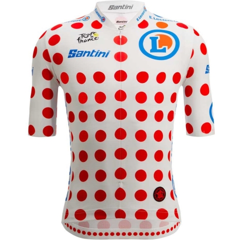 Santini Tour De France Official Gpm Leider 2023 Kort Mouw Jersey Rood S Man