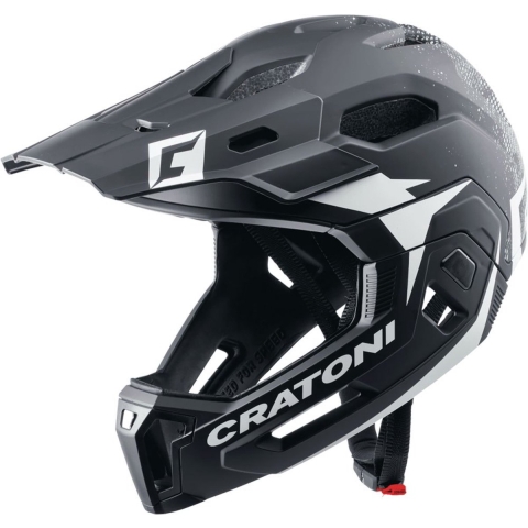 Cratoni C-maniac Downhill Helm Wit,Zwart S-M