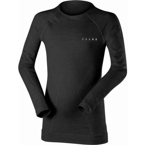 FALKE Maximum Warm Kids Ondergoed Shirt - Zwart - Maat 170-176