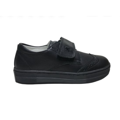 Naturino mt 38 grote velcro oxford lederen schoenen Horatio zwart