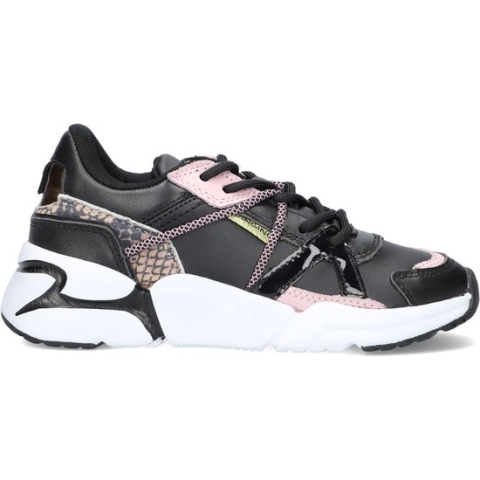 Vingino Odilia Lage sneakers - Leren Sneaker - Meisjes - Zwart - Maat 34