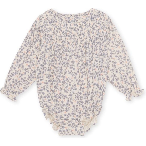Konges Sløjd - Coco Smock Romper met Print - Rompertjes - Espalier  2-4 mnd