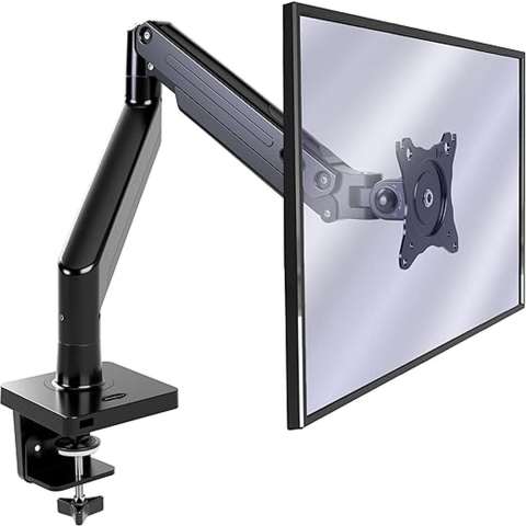 Monitor Arm Bracket Mount voor 24"-49" schermen (49" gebogen werkt alleen voor 3000R en hoger) VESA 75 mm 100 mm in hoogte verstelbare desktopklem kantelt en verlengt 2 kg -15 kg (MX450)