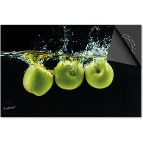 Inductie beschermer 71x52 - afdekplaat inductie mat - Dietrix Kookplaat beschermer - Exclusief - Splash - Groene appels