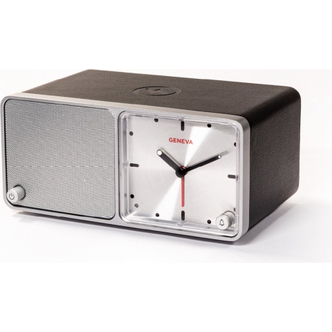 Geneva Time Wekker/bluetooth speaker - Zwart