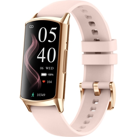 Kiraal Diva - Stijlvolle Activity Tracker - Functioneel - Android & iOS - Siliconen - Roze