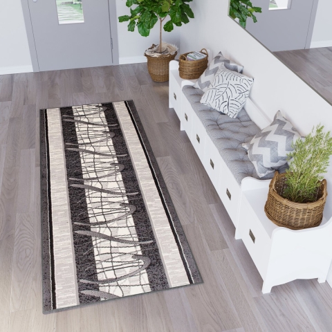 Tapiso Dream Loper Grijs Tapijt Gangloper Vloerkleed Maat- 70x1050