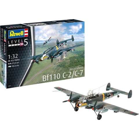1:32 Revell 04961 Messerschmitt Bf110 C-2/C-7 Plastic Modelbouwpakket
