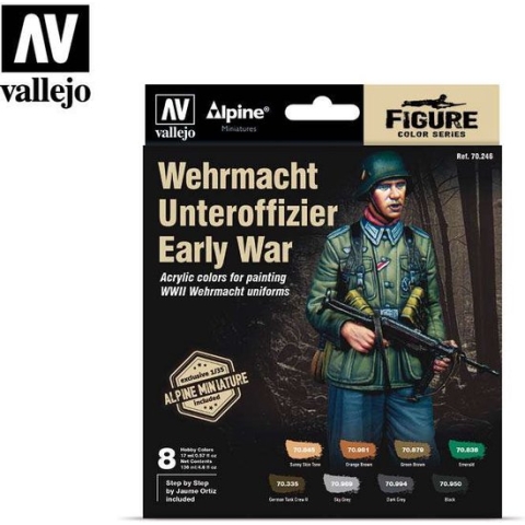 Vallejo 70246 Alpine Wehrmacht Unteroffizier Early War - Acryl Set Verf set