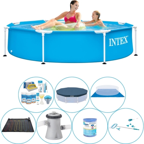 Metal Frame Rond 244x51 cm - Zwembad Set