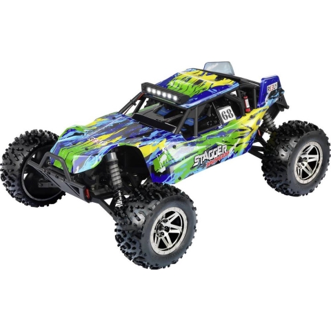 Reely Stagger Brushless 1:10 RC auto Elektro Buggy 4WD 100% RTR 2,4 GHz Incl. accu, oplader en batterijen voor de zende