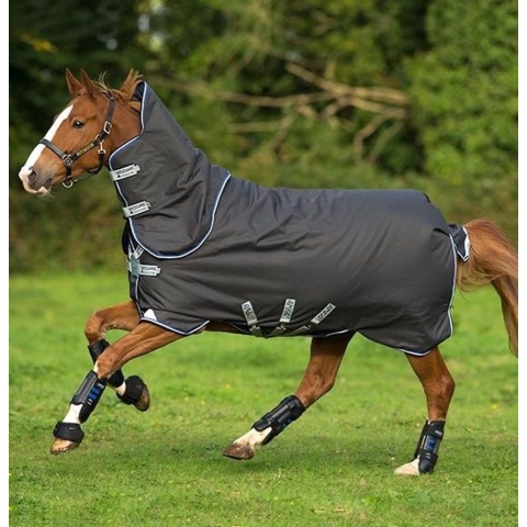 HorseWare Amigo Bravo 12 Plus (Disc Front) Turnout 250g - Excalibur / Aqua & Turquoise - Maat 125/175/5.9