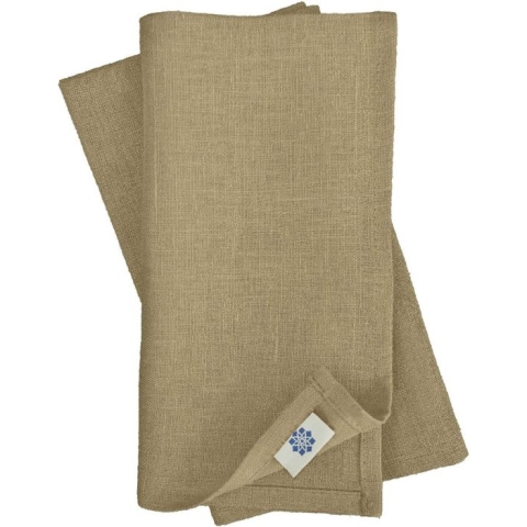 4x Textiel Stoffen Diner Servetten Verscheidene Kleuren Hygge - 100% Linnen, Beige (32 x 32 cm) Keukenlinnen voor Huis Keuken Eettafel Salontafel Dagelijks Gebruik Kerstmis Pasen