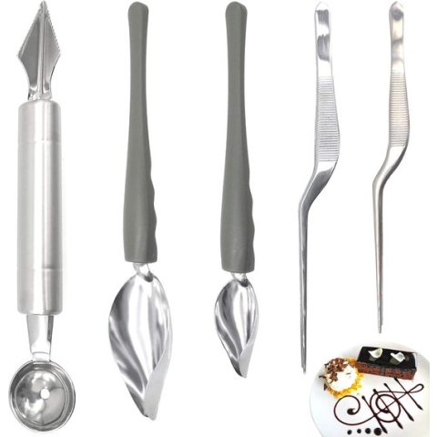 Decoratielepel set roestvrij staal decoratieve lepel DIY gereedschap saus dessert saus taart decoreren tools