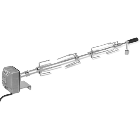 vidaXL BBQ Draaispit met motor staal 1000 mm