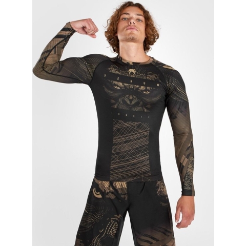 Venum Gorilla Jungle Rash Guard L/S Zwart Zand maat XL