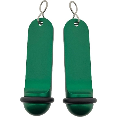 CombiCraft Big Classic Aluminium hotel sleutelhanger Groen incl. gedraaide s-haak - 5 stuks - blanco, géén gravering