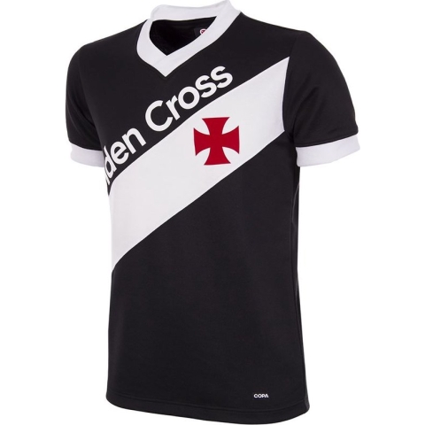 COPA - Vasco da Gama 1985 Retro Voetbal Shirt - L - Zwart
