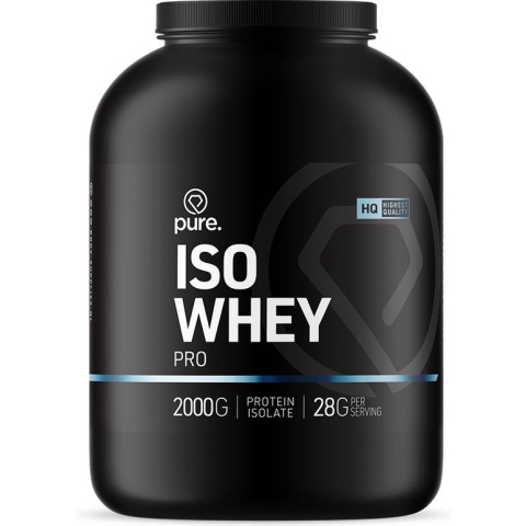 PURE Iso Whey Pro - cookies & cream - 2000gr - whey eiwit isolaat - eiwitshake - koolhydraatarm