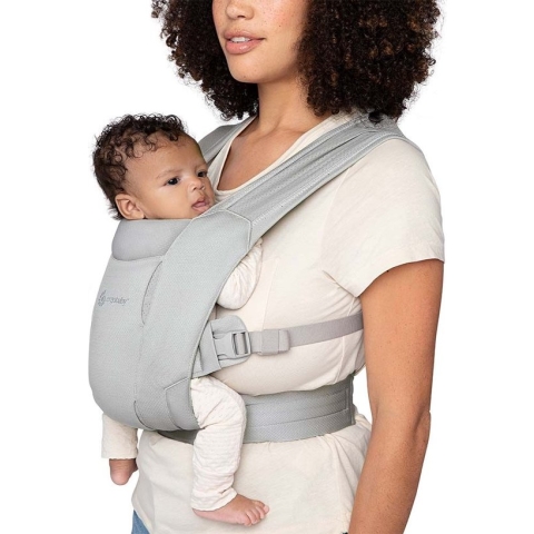 Ergobaby Embrace Soft Air Mesh Soft Grey - draagzak baby