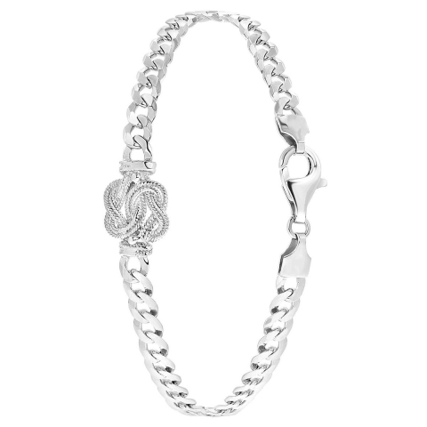 Lucardi Jongens - Armband met hanger met plating - Cadeau - Echt Zilver - Zilverkleurig