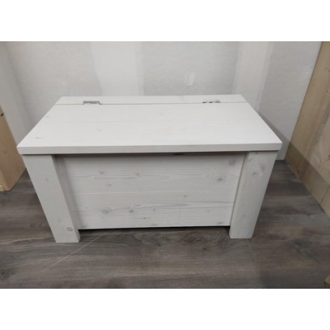 Speelgoedkist ''Middel'' van White Wash steigerhout 46x80x44 cm