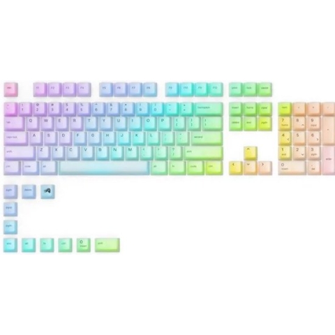 Polychroma RGB Keycaps Wit - Keycapset - 115 Keys - ANSI - VS-indeling - semi-transparant wit
