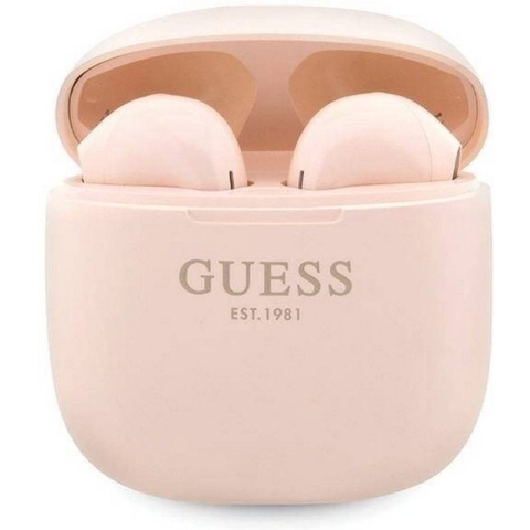 Guess TWS True Wireless Script Logo - Bluetooth In-ear Oordopjes - Roze