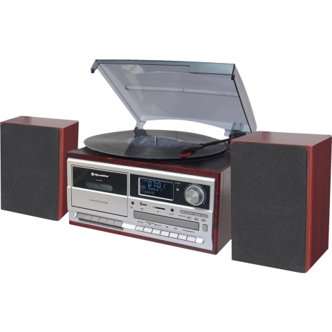 Roadstar HIF-8892 Retro Platenspeler DAB Radio Bluetooth met Externe Luidsprekers