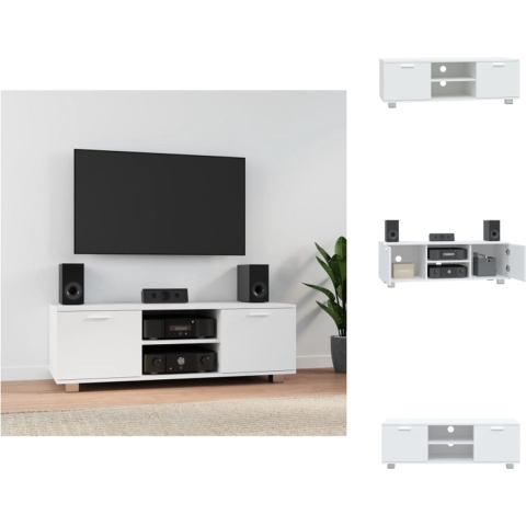 vidaXL TV-meubel - Modern - Meubel - 120x40.5x35 cm - Wit - Kast