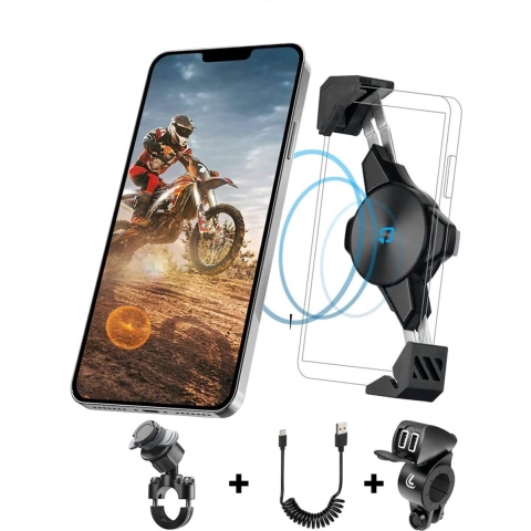Lampa Chroma Voordeelbundel, universele smartphonehouder met draadloze oplader motor Incl. houder en USB lader