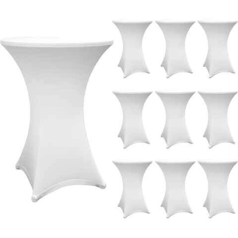 LUMALAND bartafelhoes - Ø 70-75 cm - wit - set van 10