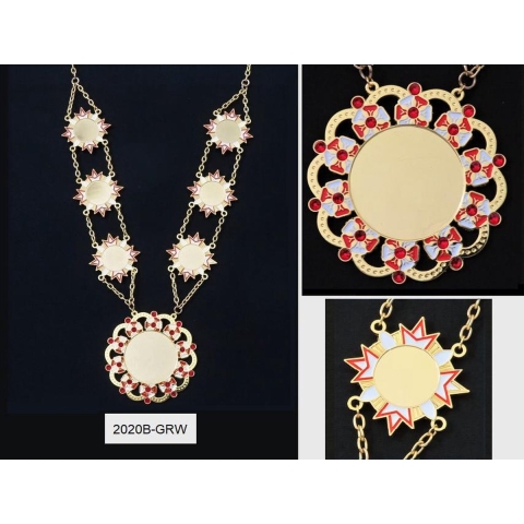 2020B-GRW, Prinsenketting, goud met rood/witte accenten