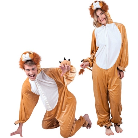 Boland - Kostuum Leeuw pluche (max. 1.80 m) - Volwassenen - Leeuw - Dieren - Safari