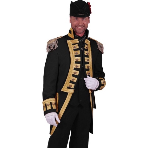 Carnavalsjas heren - Nelson - Carnaval - Oeteldonk - Zwart - Maat XXL