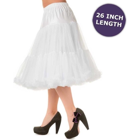 Banned - Lifeforms Petticoat - 26 inch - 4XL - Wit