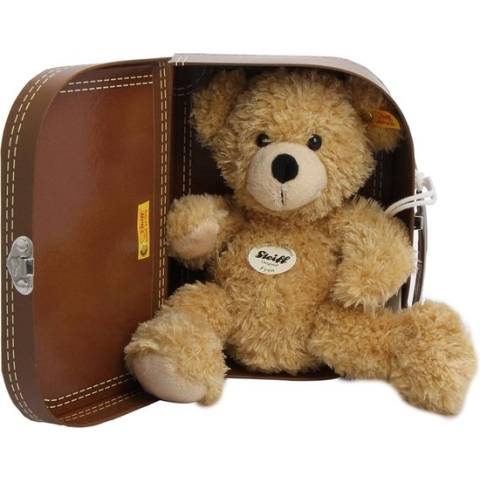 Steiff 111471 - Fynn Teddybeer In Koffer - Beige - 28 cm