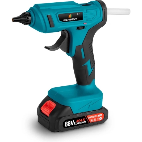 One stop shop - Draadloze Lijmpistool - Draadloos - Inclusief 2 Accu's - Gratis 10 Lijm Sticks - Geschikt voor Makita B serie Gereedschapsaccu's 18V - 100WATT - Verwarmt Tot 280 Graden - 11mm Diameter - Blauw