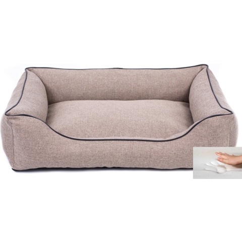 Orthopedische hondenmand Inari Taupe 120cm XXL- Wasbare hoes-ook in Grijs en Antraciet