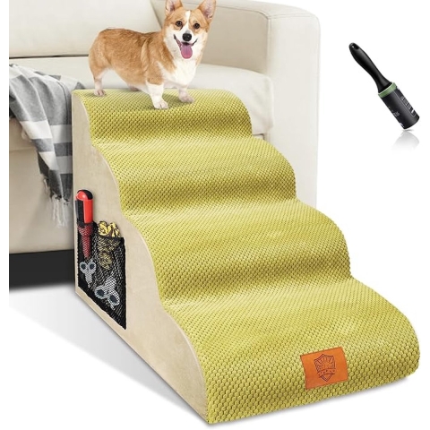 Hondentrap voor Bank \ Huisdiertrap voor Kleine, Katten-Hondentrap,met Wasbare Pluche Overtrek, Antislip Dog Stairs