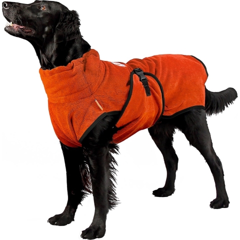 Hondenbadjas - Chillcoat - Microvezel - Sneldrogend - Oranje - SuperFurDogs - L