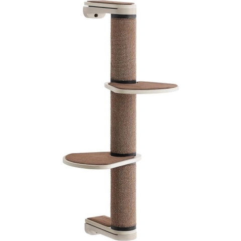 Krabpaal voor katten, wandmontage, kattenmeubel, kattenboom met dikke stam, 101 cm