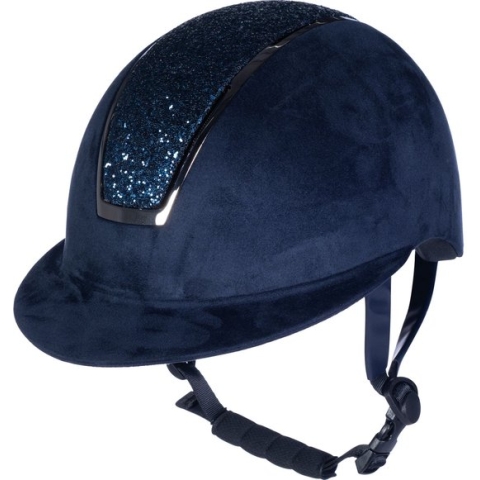 HKM Lady Shield rijhelm Sparkle Velours - donkerblauw - S (52-54)